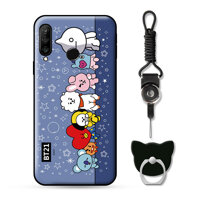 Cho Huawei P30 Lite Nova4E (Đứng + Dây) hoạt Hình Hàn Quốc K-POP BTS Bangtan Boys BT21 Búp Bê Vỏ Silicone Mềm TPU Bao