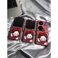 Cho Huawei Pocket 2 Điện Thoại Trường Hợp Màn Hình Vivo New Xiaomi Bao Gồm Tất Cả Samsung Phim Hoạt Hình Tóc Xoăn Công Chúa Rượu Vang Đỏ Da Mô Hình Bảo Vệ Trường Hợp Dễ Thương Drop-Resist