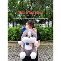 CHÓ HUSKY BÔNG NƠ - 45CM LÔNG MỀM MỊN