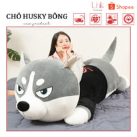 Chó Husky Nhồi Bông Mặt Ngáo Siêu Đẹp, Cute - Qùa tặng Gấu Bông Dễ Thương GB11 - Bơ Xinh