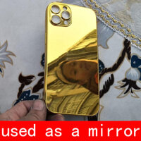 Cho iPhone 15 14 13 pro max 12 xs 11 8 Plus Ốp lưng XR SE3 SE2 Mini 7 Ốp lưng Gương vàng siêu chống rơi