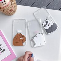 Cho Iphone 6 6 S 7 8 Plus X XS XR Xsmax 11 Pro Max Ốp Lưng Hoạt Hình Dễ Thương Chúng Ta Trần Gấu ba Trần Gấu Grizzly Gấu Trúc Băng Gấu Bao Bọc Điện Thoại TPU Ốp Lưng Vỏ Lookme