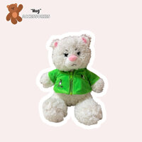 Chó Lông Xù Áo Khoác Xanh-Lông Xù Mềm Mại - 35cm - Thú Nhồi Bông - Quà Tặng - Đồ Chơi - Trẻ Em | Hug Accesories