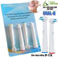 Cho máy Oral B, răng niềng, Set bộ 4 đầu bàn chải đánh răng điện New IP-17A cho răng niềng Minh House-Hàng chính hãng - 1 đầu lẻ Tách hộp