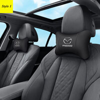 Cho Mazda 2 3 MS 6 CX5 CX4 CX3 CX5 Axela Demio Carbon Faser Bảo Vệ Tựa Đầu Ghế Xe Hơi Gối Cổ Logo Dập Nóng 3D Thoải Mái Thông Dụng Trong Tất Cả Các Mùa