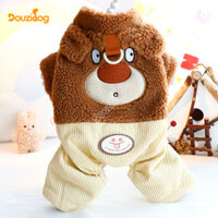 Chó Nhỏ Teddy Thú Cưng Chó Mèo Thu Đông Dày Bốn Chân Dễ Thương Dễ Thương Gấu Kéo Áo Khoác Cotton