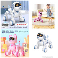 Chó robot điều khiển từ xa cảm ứng tay khi đưa lên đầu chú chó. Đồ chơi công nghệ chú chó smart 6601