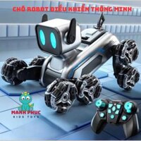 Chó robot điều khiển từ xa, Xe địa hình điều khiển 8 chiều, có đèn có nhạc sử dụng pin sạc