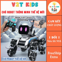 Chó Robot Thông Minh 8 Bánh Điều Khiển Từ Xa - Quay 360, Leo Tường, Chơi Nhạc