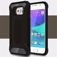 Cho Samsung Galaxy S6 [Thép Armor] 2in1 Carbon Fibre Mềm Cao Cấp TPU + Cứng Lai PC Cover Quay Lại Ốp Vỏ Giáp Cho Điện Thoại Di Động Chống Sốc [bonus]