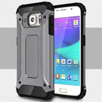 Cho Samsung Galaxy S6 [Thép Armor] 2in1 Carbon Fibre Mềm Cao Cấp TPU + Cứng Lai PC Cover Quay Lại Ốp Vỏ Giáp Cho Điện Thoại Di Động Chống Sốc [bonus]