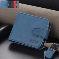Cho Samsung Z Flip 4 Flip3 Bao Da Điện Thoại Nắp Gập Từ Tính Tích Hợp Ví Và Giá Đỡ Dành