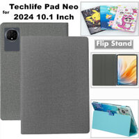 Cho Techlife Pad Neo 10.1 Inch 2024 TLPAD002 Máy Tính Bảng 10.1 "Nhẹ Hơn Mỏng Hơn Bao Da PU Flip Stand Cover