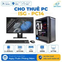 Cho thuê PC Render, Thiết kế đồ hoạ ISG-PC14 | 2 x Xeon E5 2686 v4/ GTX 1080Ti 8GB/ 64GGB/ 500GB/ LCD 24" FHD