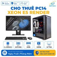 Cho thuê PC14 Xeon Render | 2 x Xeon E5 2686 v4/ GTX 1080Ti 8GB/ 64GGB/ 500GB/ LCD 24" FHD
