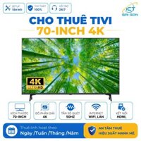 Cho thuê tivi 70 inch 4K. Kết nối LAN, WiFi, cổng HDMI, USB