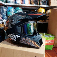 (Cho xem hàng) Mũ bảo hiểm cào cào fullface offroad đi phượt cao cấp kèm kính uv500 xịn