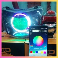 Chóa 2 tầng samuroai độ sẵn bi cầu 3.0 F11, E11+, M10 light smart V4s. Lắp Wave alpha 2007-2024 (50, 100, 110cc).