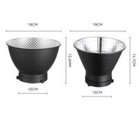 Chóa đèn nhôm REC ngàm Bowen chất lượng cao