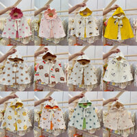 Choàng chống nắng muslin sợi tre. Áo có thể mặc 2 mặt. size 0-2Y và 3-5Y