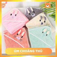 Choàng ủ, chăn, khăn choàng lông hình thú xinh yêu ấm áp cho bé