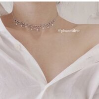 chocker đá bạc 999