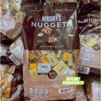 Chocolate hạnh nhân Hershey's Nuggets 145 viên 1,47kg và Sữa Hershey's Kisses 330 Viên túi 1.58kg