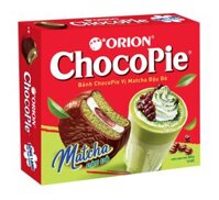 Chocopie matcha đậu đỏ hộp 12P trọng lượng 360g