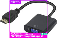 CHOETECH HDMI to VGA Converter Cable Male to Female Adapter HDMI Connector for Computer PC PS3 HDTV Display HD 1080P Monitor Projector Chromebook Black LazadaMall