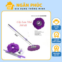 Chổi Cây Lau Nhà 360 Thân Inox Và Mâm Inox Cao Cấp Kèm 1 Bông Lau |Gia Dụng Thông Minh Ngân Phúc