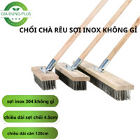 Chổi chà rêu sợi inox không gỉ đánh sân vườn, chuồng trại, cầu thang