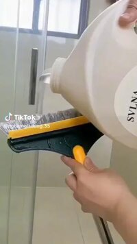 Chổi chà sàn lông cứng thiết kế đầu gạt nước 2in1 đa năng khớp xoay 120° tiện dụng