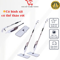 Chổi chà sàn thông minh có bình xịt nước tiện lợi, cần quay 360 độ - sàn nhà sạch khô nhanh