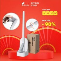 Chổi Cọ Bồn Cầu Toilet, Nhà Vệ Sinh Silicon Cao Cấp ECODEALS - Thiết kế độc đáo, tiện dụng, làm sạch mọi ngõ ngách - Xám xanh
