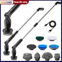 Chổi Cọ Nhà Vệ Sinh Bằng Điện CENZIMO Bộ Cọ Bồn Cầu Thông Minh Cán Dài Cây Chà Sàn Nhà Tắm Toilet Tự Động 8 Đầu