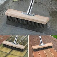 Chổi cọ rong rêu từ sợi thép không rỉ kích thước 20cm 30cm 50cm tay cầm 115cm sử dụng chà cọ rong rêu vệ sinh sân vườn