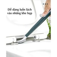 CHỔI CỌ TOILET GẮN TƯỜNG - BÀN CHẢI CHÀ RỬA NHÀ VỆ SINH, NHÀ TẮM - CÂY CỌ SILICON CÓ BÌNH CHỨA XÀ PHÒNG TIỆN DỤNG