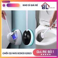 Chổi Cọ vệ sinh, cọ toilet silicon tròn nắp trứng Ecoco chống bắn nước mẫu mới E2023 - kèm miếng dán siêu chắc