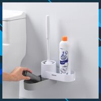 Chổi Cọ Vệ Sinh OENON Kèm Kệ Để Chổi Cọ Rửa Toilet Thông Minh (Tặng Miếng Dán Dự Phòng ) freeship 70k