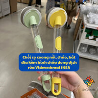 Chổi cọ xoong nồi, chảo, bát đĩa kèm bình chứa dung dịch rửa Videveckmal IKEA