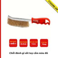 Chổi đánh gỉ sắt tay cầm màu đỏ