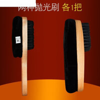 Chổi đánh giày da đen, chổi đánh giày lông mềm, chổi đánh bóng giày, chổi đánh giày đa chức năng, tay cầm dài, làm sạch giày không màu