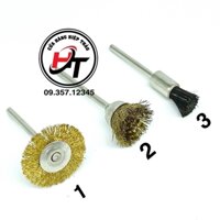 Chổi đánh rỉ sắt đánh bóng lông ngựa mềm sét inox chuôi 3mm CDR-3MM