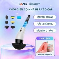 Chổi Điện Cọ Nhà Bếp Chổi Cọ Điện Đa Năng Kèm 7 Đầu Chổi Tiện Dụng Bảo Hành 12 Tháng