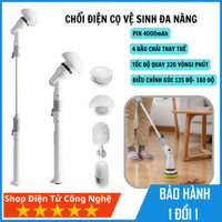 Chổi điện cọ vệ sinh, vệ sinh nhà tắm bồn cầu với 4 đầu thay thế pin 4000mAh