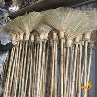 Chổi đót cán tre, chổi chít cán dài quét nhà quét sân đỡ đau lưng