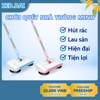 Chổi hút bụi lau nhà [không sử dụng điện], cây hút bụi lau nhà, chổi quét bụi inox xoay 360 độ, dọn dẹp nhà cửa tiện lợi