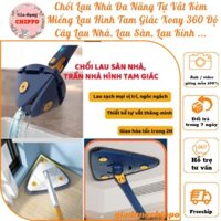 Chổi Lau Nhà Đa Năng Tự Vắt Kèm Miếng Lau Hình Tam Giác Xoay 360 Độ, Cay Lau Nhà, Lau Sàn, Lau Kính Đa Năng Mới Nhất