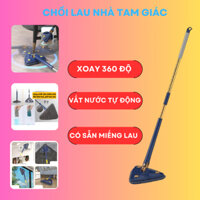 Chổi lau nhà tam giác - Cây lau nhà tam giác - Choi lau nha tam giac - Cay lau nha tam giac - Cây lau tự vắt  - Inox