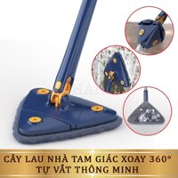 Chổi Lau Nhà Tam Giác Đa Năng Tự Vắt Xoay 360 độ mã 03 - Cây Chổi Lau Sàn Nhà - Trần Nhà - Lau Kính Thông Minh